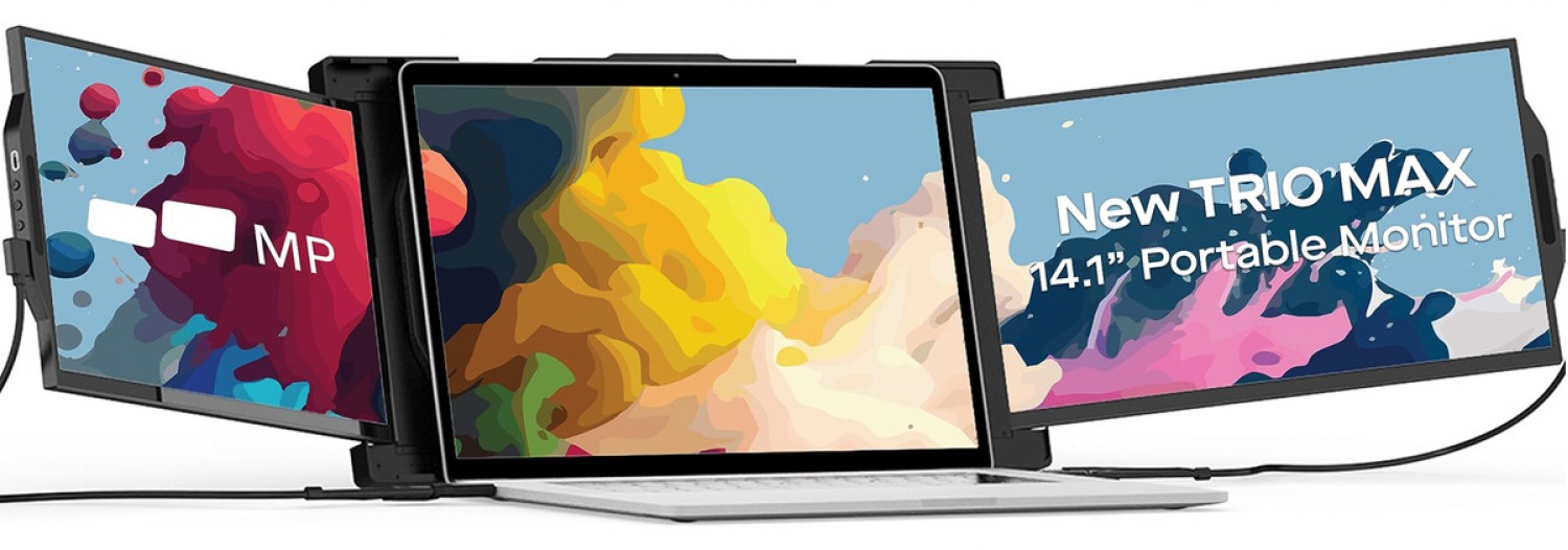 ACCESORIOS BYH MONITOR PORTATIL PARA NOTEBOOK TRIO MAX TRI-SCREEN 2.0 14.1